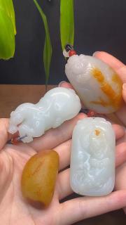 几款和田玉宝贝,还有一个和田玉原石